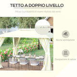 immagine-4-easycomfort-easycomfort-gazebo-da-giardino-4x3m-con-doppio-tettuccio-pareti-in-poliestere-e-struttura-in-acciaio-beige