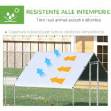 immagine-4-easycomfort-easycomfort-pollaio-da-giardino-con-telaio-zincato-copertura-impermeabile-e-rete-esagonale-3x8x2m-argento