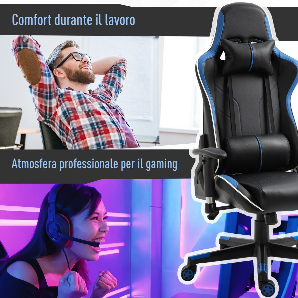 immagine-4-easycomfort-easycomfort-poltrona-da-gaming-con-altezza-schienale-regolabile-sedia-ufficio-con-poggiatesta-e-cuscino-lombare-nera-e-blu-ean-8055776913216