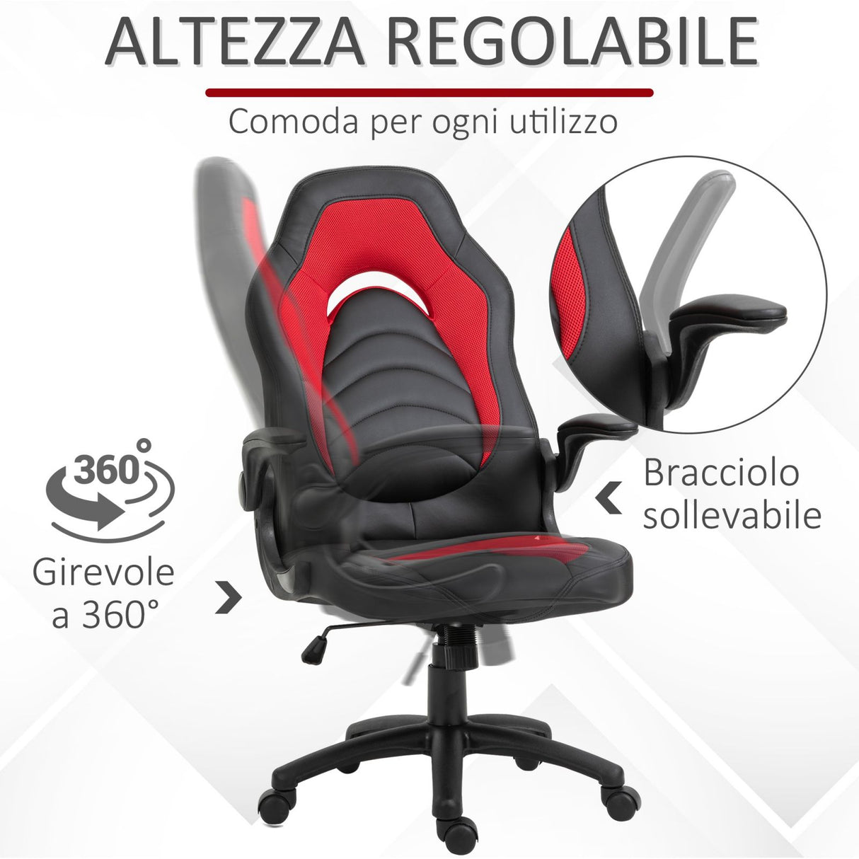 immagine-4-easycomfort-easycomfort-poltrona-gaming-da-ufficio-in-similpelle-rossa-con-braccioli-pieghevoli-altezza-e-schienale-regolabile-ean-8054144133645