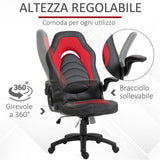 immagine-4-easycomfort-easycomfort-poltrona-gaming-da-ufficio-in-similpelle-rossa-con-braccioli-pieghevoli-altezza-e-schienale-regolabile-ean-8054144133645