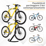 immagine-4-easycomfort-easycomfort-rastrelliera-verticale-portabiciclette-in-acciaio-nero-con-altezza-regolabile-per-2-biciclette-max-40-kg-ean-8054111845779