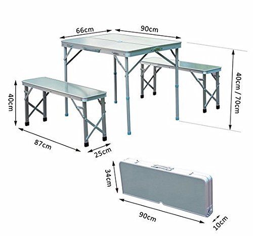 immagine-4-easycomfort-easycomfort-set-tavolo-da-campeggio-giardino-con-2-panche-pieghevole-altezza-regolabile-in-lega-dalluminio-argento-ean-8054144136660