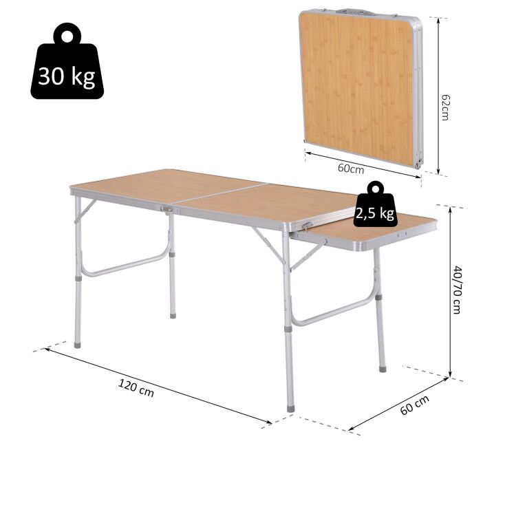 immagine-4-easycomfort-easycomfort-tavolino-da-campeggio-pieghevole-ed-espandibile-in-alluminio-120-x-60-x-4070cm-ean-8054111846776