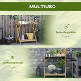 immagine-4-easycomfort-easycomfort-tavolo-da-giardinaggio-in-legno-con-piano-in-metallo-antiruggine-e-ripiano-portaoggetti-80x40x84cm