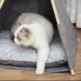 immagine-4-easycomfort-easycomfort-tenda-cuccia-per-gatti-o-cani-piccoli-da-interno-teepee-in-feltro-grigio-58x58x80cm