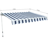 immagine-4-easycomfort-easycomfort-tenda-da-sole-a-bracci-2-5x2m-avvolgibile-manuale-in-alluminio-e-poliestere-blu-e-bianco-ean-8054144137445