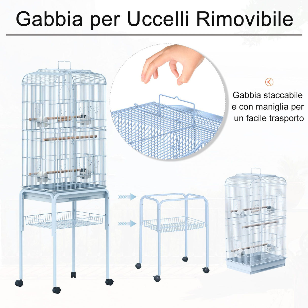 immagine-4-easycomfort-easycomfort-voliera-per-uccellini-con-ruote-alta-153cm-in-metallo-trespoli-e-altalena-ean-8054144130057