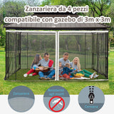 immagine-4-easycomfort-easycomfort-zanzariera-per-gazebo-3x3m-con-cerniere-e-anelli-pannelli-da-302x207cm-nerobeige