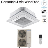 immagine-4-samsung-climatizzatore-condizionatore-samsung-inverter-cassetta-4-vie-windfree-48000-btu-ac140nn4dkh-monofase-con-comando-wireless-e-pannello-incluso