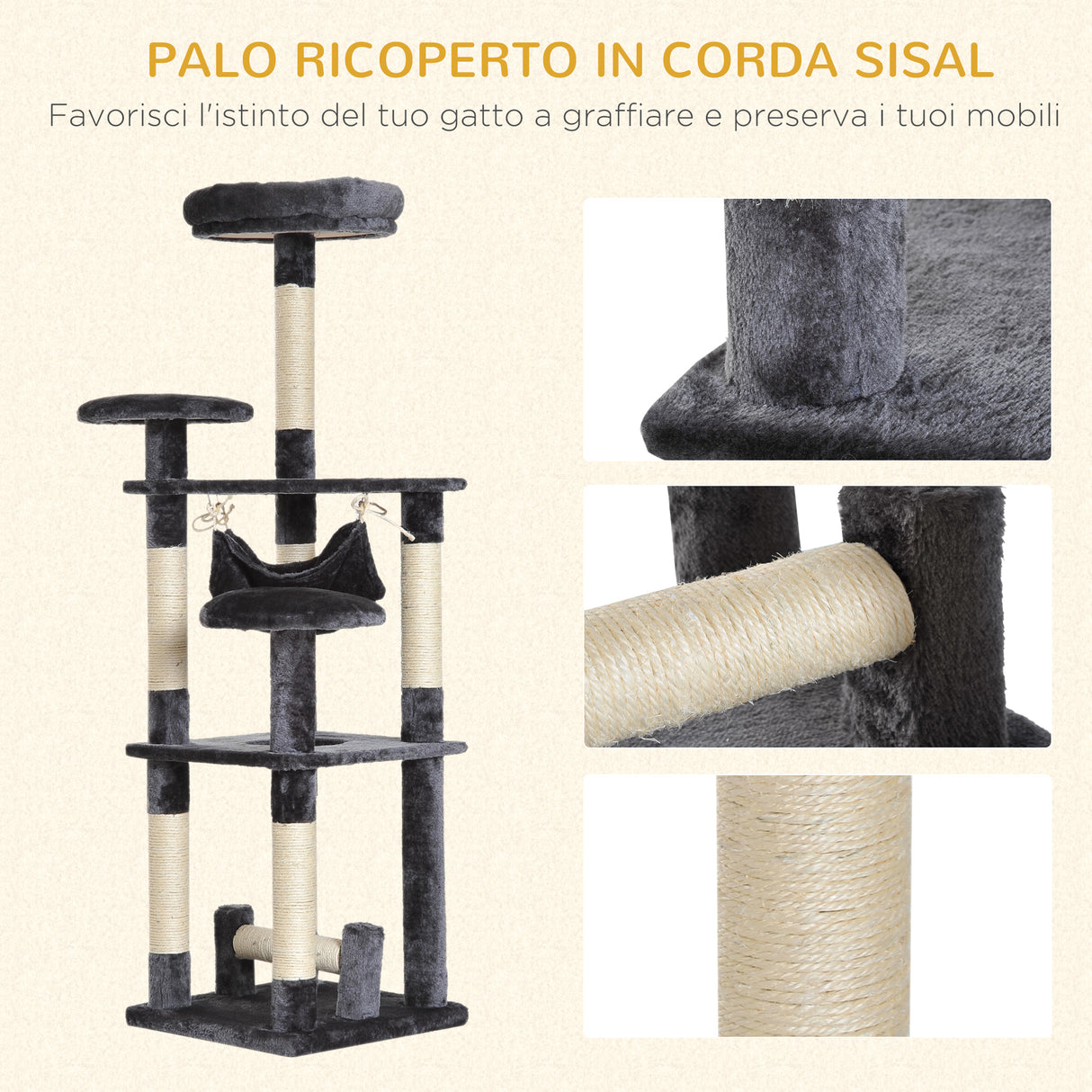 immagine-5-easycomfort-easycomfort-albero-tiragraffi-per-gatti-a-4-livelli-in-peluche-sisal-naturale-grigio-40x40x132cm-ean-8054111847261