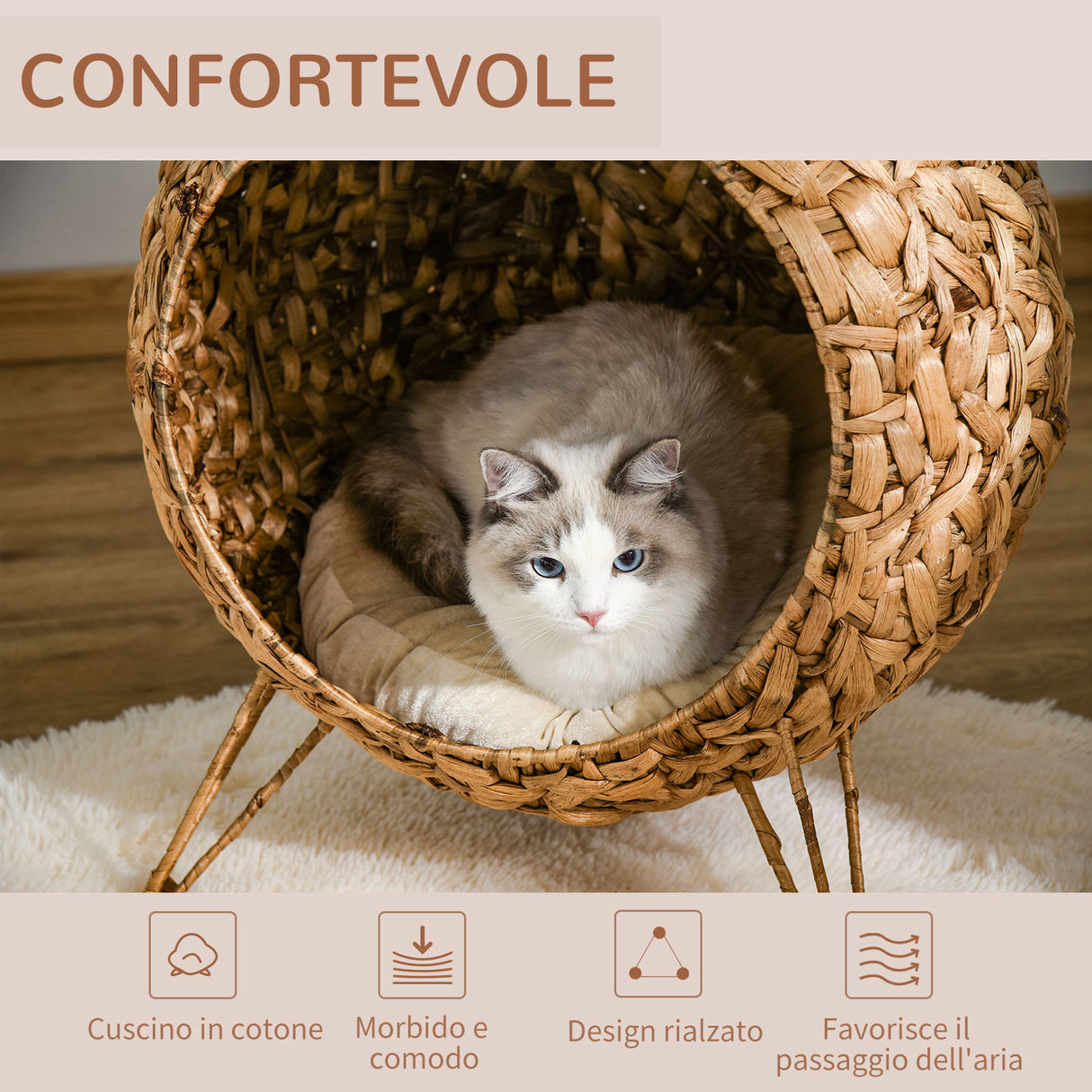 immagine-5-easycomfort-easycomfort-cesta-per-gatti-adulti-fino-a-5kg-cuccia-per-gatti-in-rattan-sintetico-marrone-52x58cm