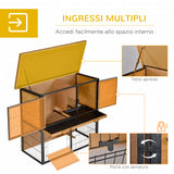 immagine-5-easycomfort-easycomfort-gabbia-per-conigli-con-rampa-e-area-aperta-conigliera-in-legno-e-metallo-su-2-livelli-giallo-chiaro-89-5x45x81cm