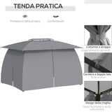 immagine-5-easycomfort-easycomfort-gazebo-da-giardino-4x3m-con-doppio-tettuccio-pareti-in-poliestere-e-struttura-in-acciaio-grigio