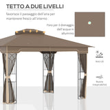 immagine-5-easycomfort-easycomfort-gazebo-da-giardino-con-zanzariera-doppio-tetto-e-struttura-metallo-3-7x3m-marrone-e-beige