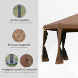 immagine-5-easycomfort-easycomfort-gazebo-da-giardino-pieghevole-ed-esagonale-con-zanzariera-in-acciaio-e-poliestere-3-2x3-2x2-6-m-marrone-ean-8055776915838