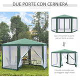 immagine-5-easycomfort-easycomfort-gazebo-esagonale-con-zanzariere-in-ferro-e-poliestere-verde-ean-8054144138459