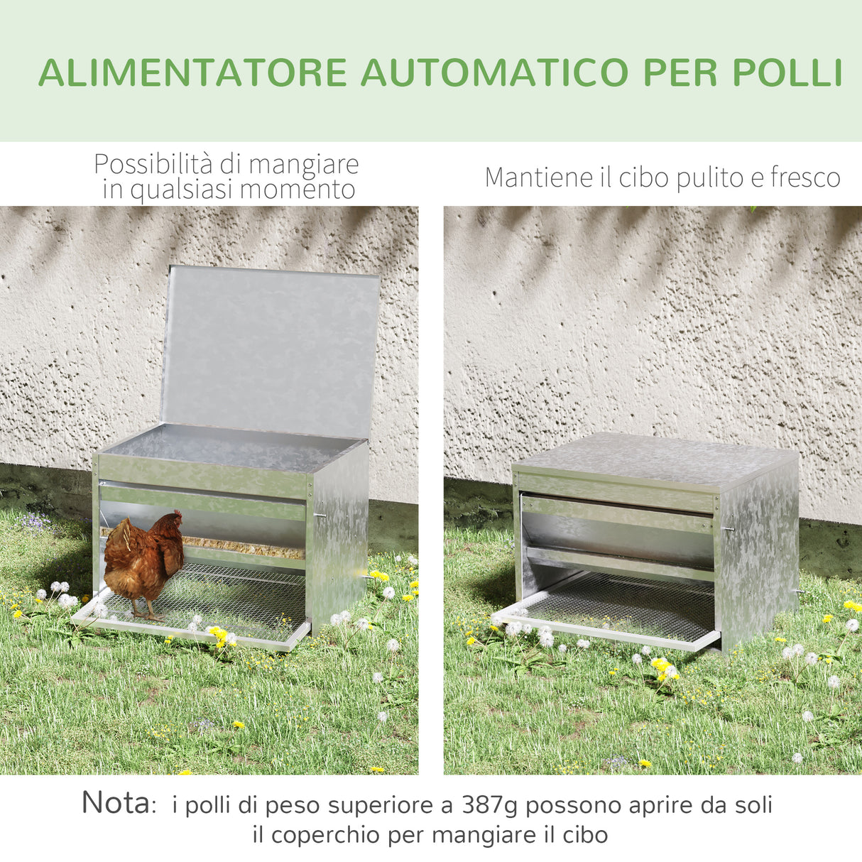 immagine-5-easycomfort-easycomfort-mangiatoia-per-galline-22-litri-4-polli-con-coperchio-e-pedale-51x38x40-5cm-argento