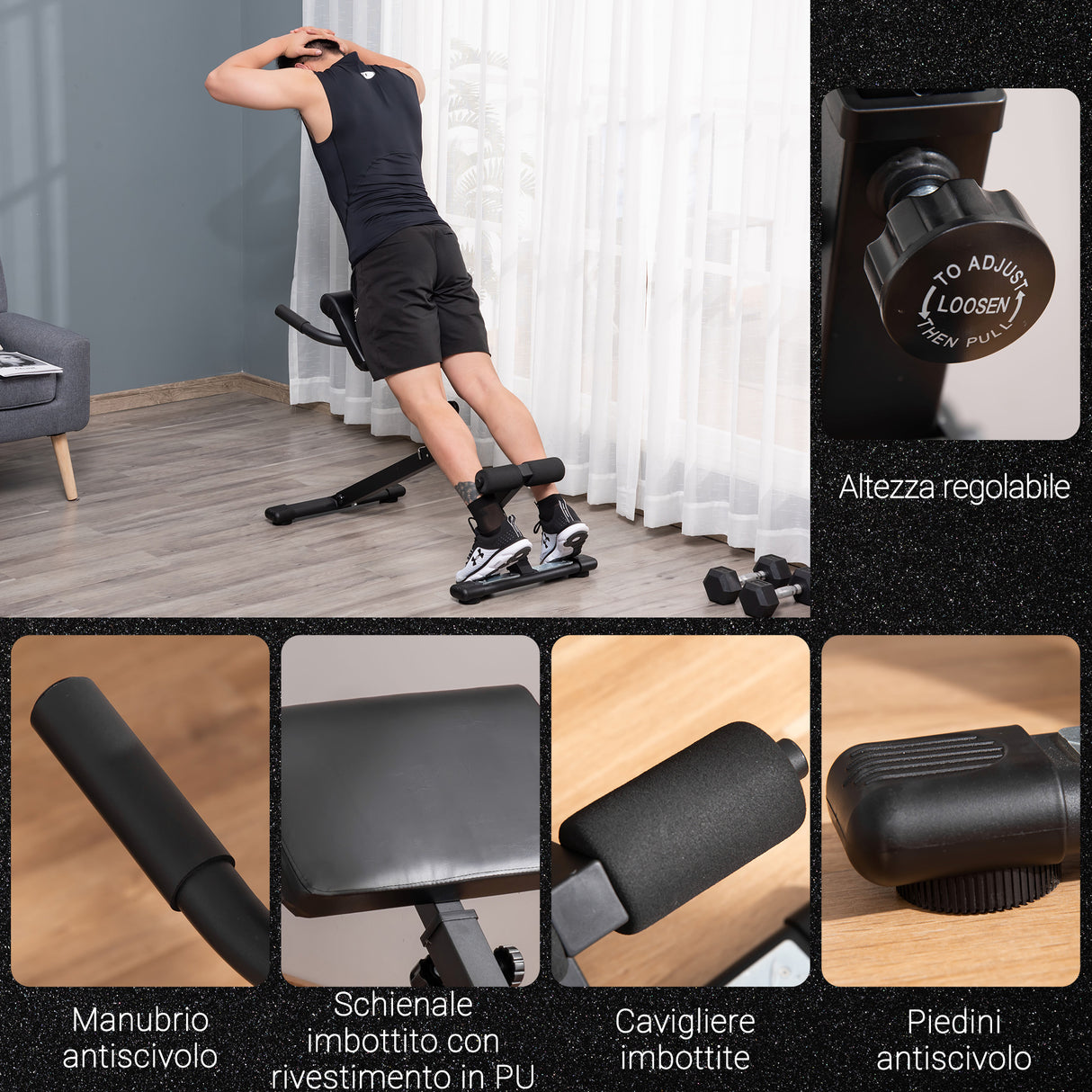 immagine-5-easycomfort-easycomfort-panca-fitness-con-altezza-regolabile-sedia-romana-per-casa-e-palestra-100x57x72-85cm-nero