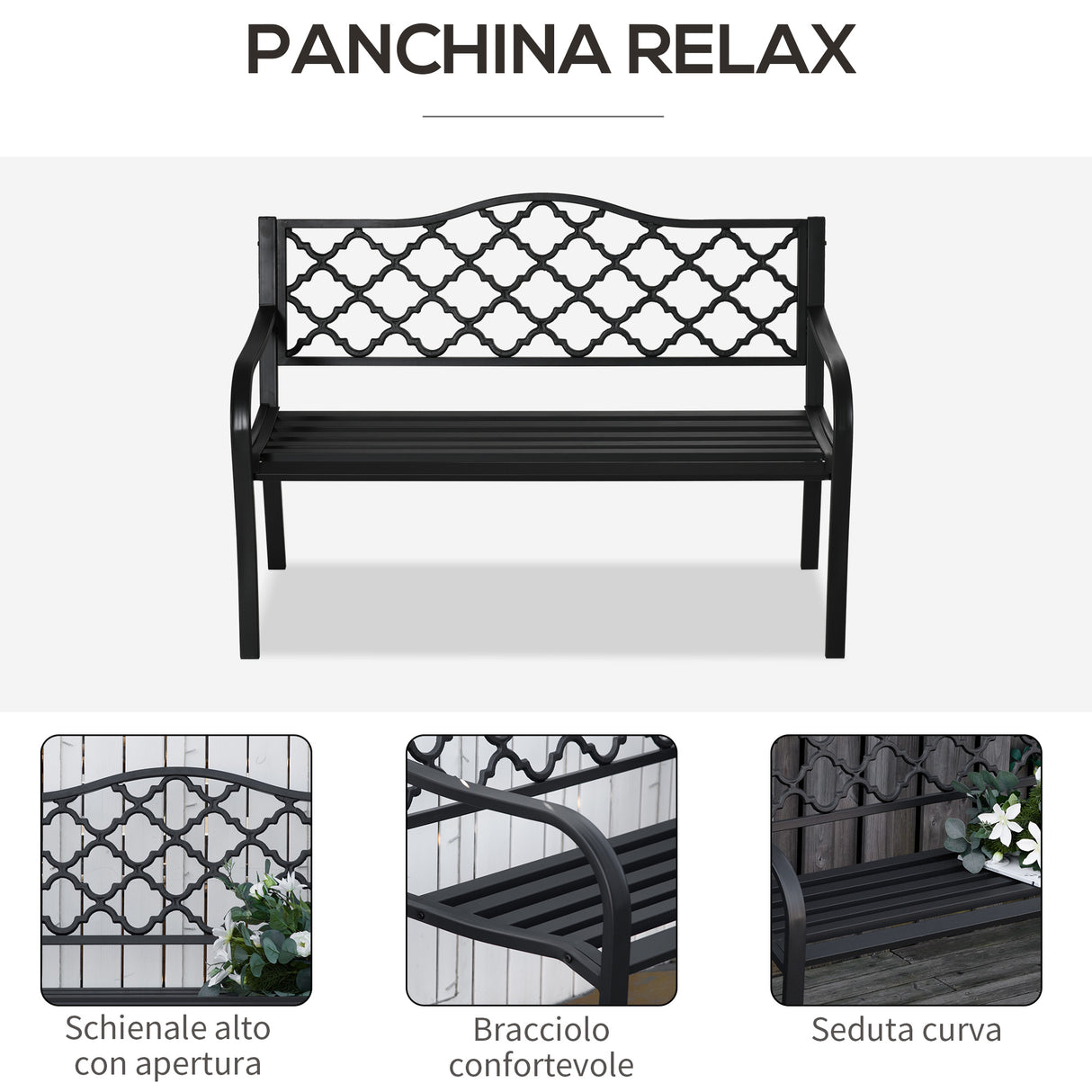 immagine-5-easycomfort-easycomfort-panchina-da-esterno-2-posti-in-acciaio-e-ghisa-con-braccioli-e-schienale-decorato-128x58-5x89cm-nero