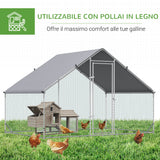 immagine-5-easycomfort-easycomfort-pollaio-da-giardino-con-telaio-zincato-copertura-impermeabile-e-rete-esagonale-3x2x2m-argento