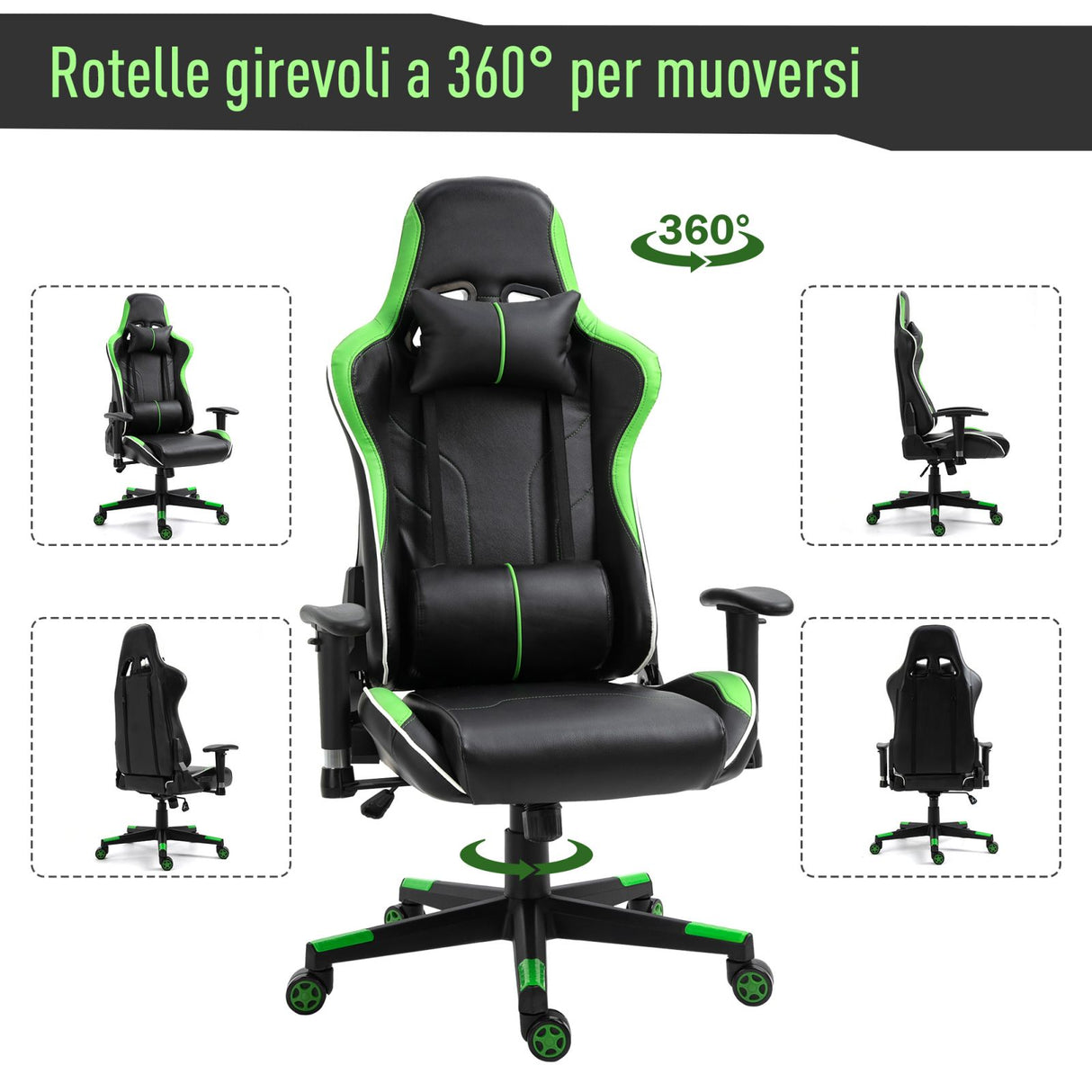 immagine-5-easycomfort-easycomfort-poltrona-gaming-con-altezza-e-schienale-regolabile-sedia-da-ufficio-nera-e-verde-ean-8055776913735