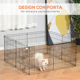 immagine-5-easycomfort-easycomfort-recinto-per-cani-da-esterno-box-gabbia-per-cani-gatti-cuccioli-roditori-recinzione-rete-8-pezzi-61-x-61cm-nero-ean-8054111840927