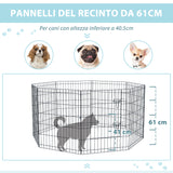 immagine-5-easycomfort-easycomfort-recinto-per-cani-gatti-cuccioli-roditori-recinzione-rete-gabbia-8-pezzi-76-x-61cm-nero-ean-8054111843324