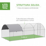 immagine-5-easycomfort-easycomfort-recinto-per-galline-in-acciaio-con-copertura-anti-uv-2-8x5-7x2m-argento