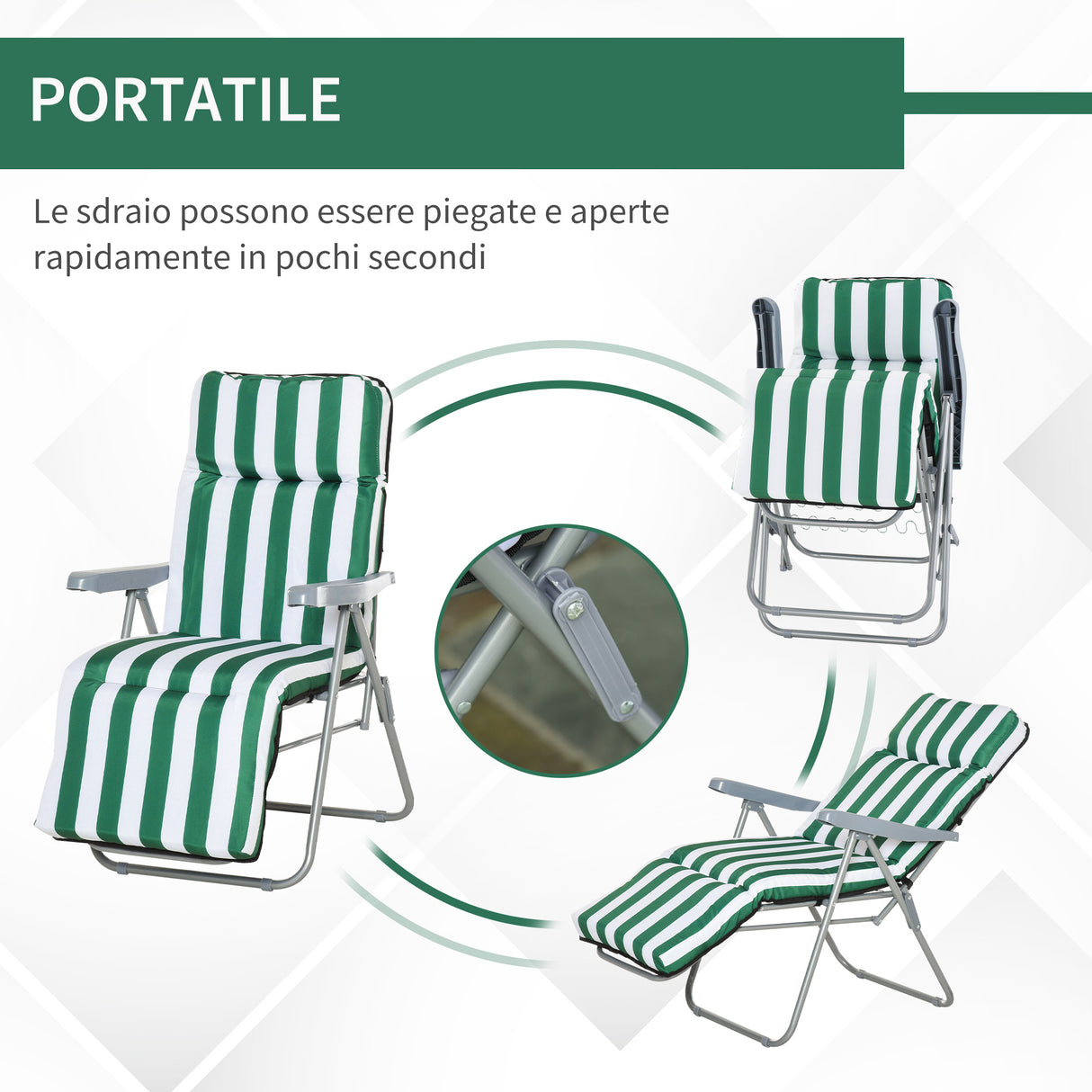 immagine-5-easycomfort-easycomfort-sedia-sdraio-da-spiaggia-da-2-pezzi-pieghevole-e-reclinabile-lettini-prendisole-da-giardino-con-cuscino-imbottito-verde-e-bianco-ean-8054144138640