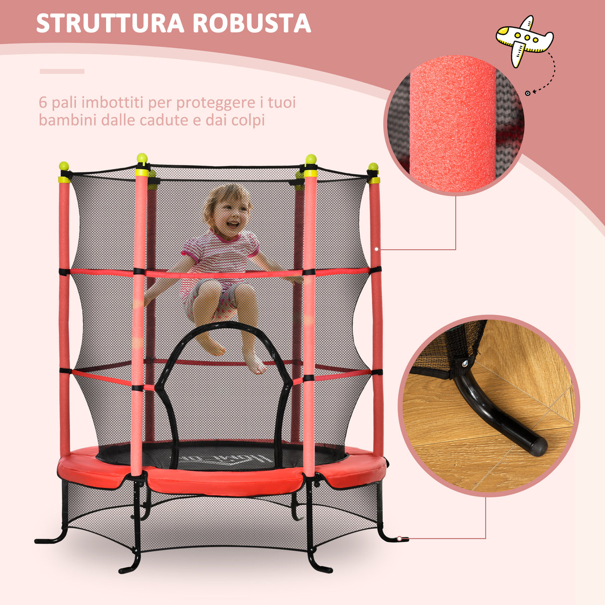 immagine-5-easycomfort-easycomfort-tappeto-elastico-per-bambini-3-10-anni-con-rete-di-sicurezza-e-pali-imbottiti-163x163cm