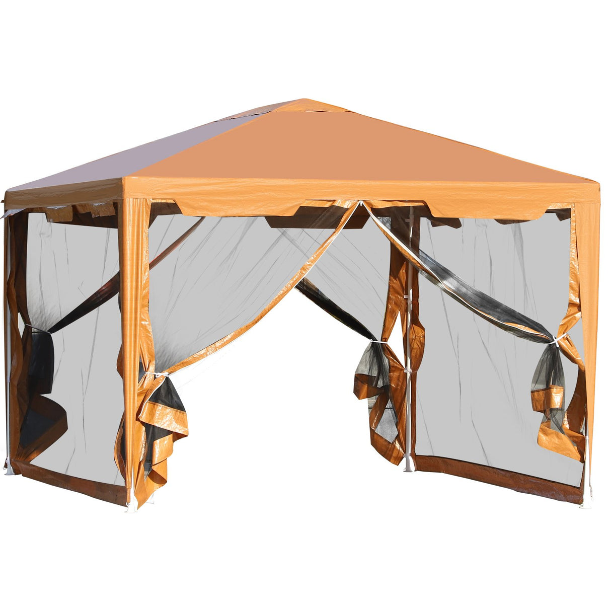 immagine-5-easycomfort-easycomfort-tenda-gazebo-da-giardino-pieghevole-con-zanzariera-in-metallo-e-pe-395x295cm-marrone-ean-8054144136578