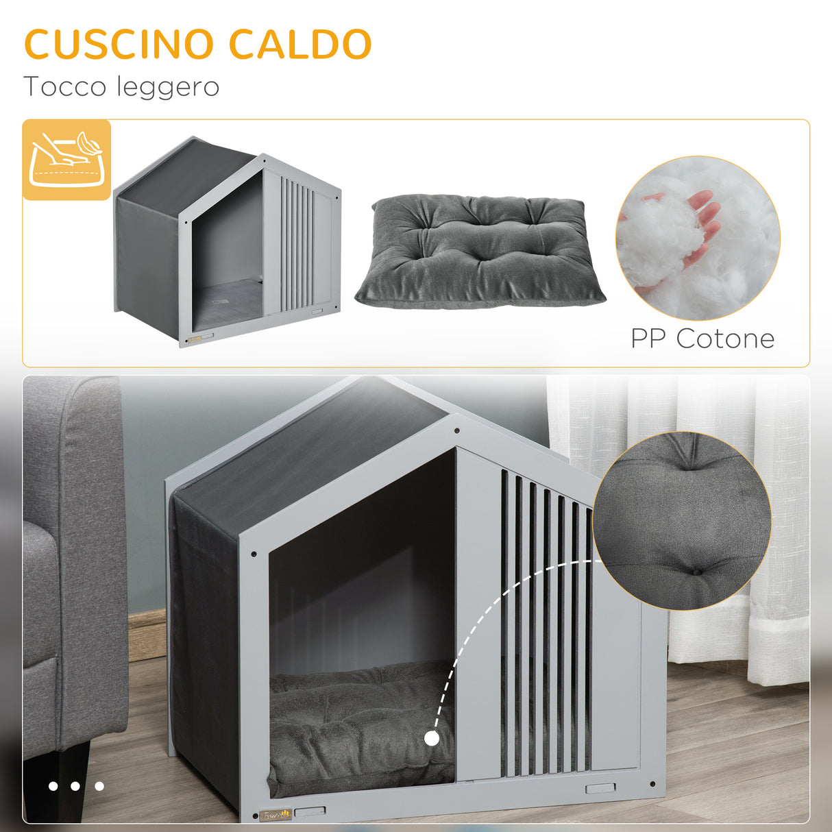 immagine-6-easycomfort-easycomfort-cuccia-per-cani-a-casetta-in-tessuto-e-legno-per-animali-fino-a-12kg-grigio