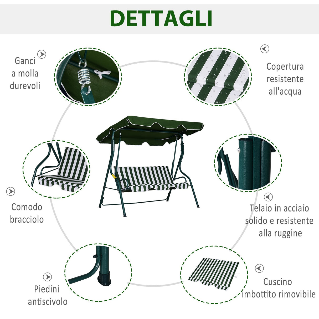 immagine-6-easycomfort-easycomfort-dondolo-da-giardino-3-posti-con-tettuccio-dondolo-da-esterno-in-acciaio-fino-200-kg-strisce-verde-e-bianco-170x110x153cm-ean-8054144132563