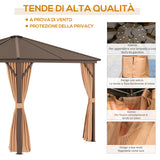 immagine-6-easycomfort-easycomfort-gazebo-da-giardino-3x3m-in-alluminio-con-zanzariera-tende-laterali-e-tetto-rigido-marrone