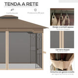 immagine-6-easycomfort-easycomfort-gazebo-da-giardino-con-zanzariera-doppio-tetto-e-struttura-metallo-3-7x3m-marrone-e-beige