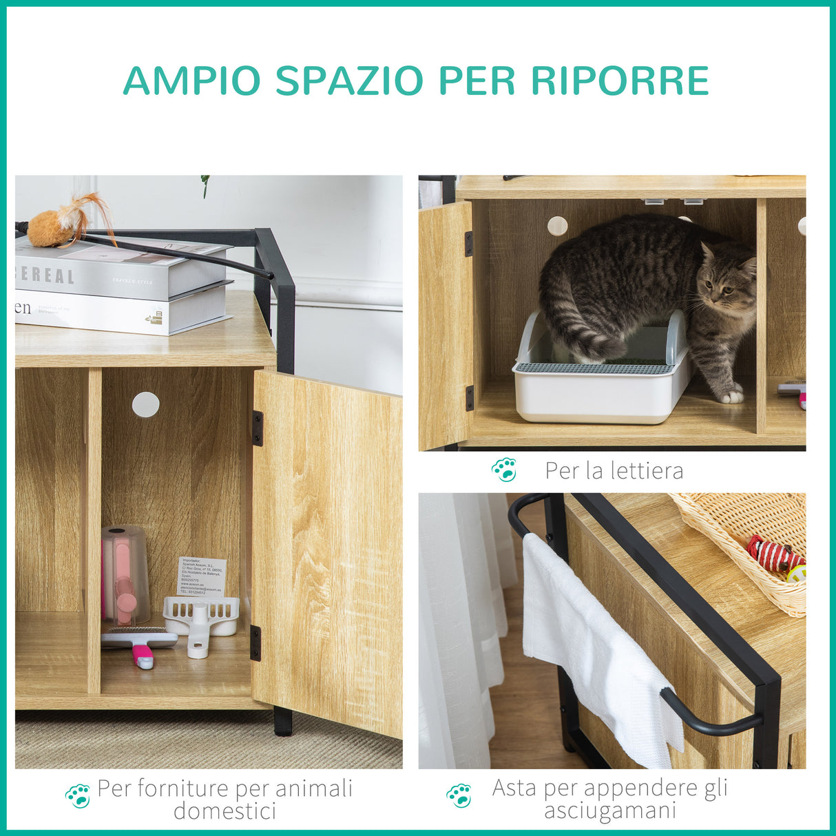 immagine-6-easycomfort-easycomfort-mobile-lettiera-per-gatti-con-2-ante-e-ingresso-laterale-82-3x51x54cm-color-legno-e-nero