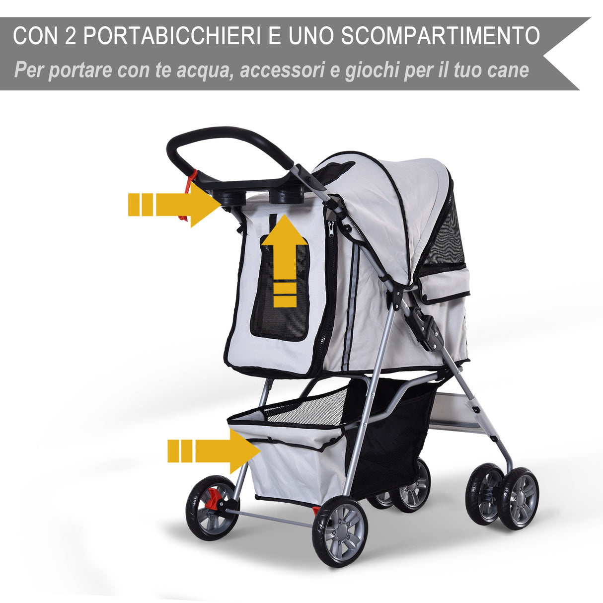 immagine-6-easycomfort-easycomfort-passeggino-per-animali-domestici-pieghevole-carrello-per-cani-grigio-75-x-45-x-97cm-ean-8054111848657