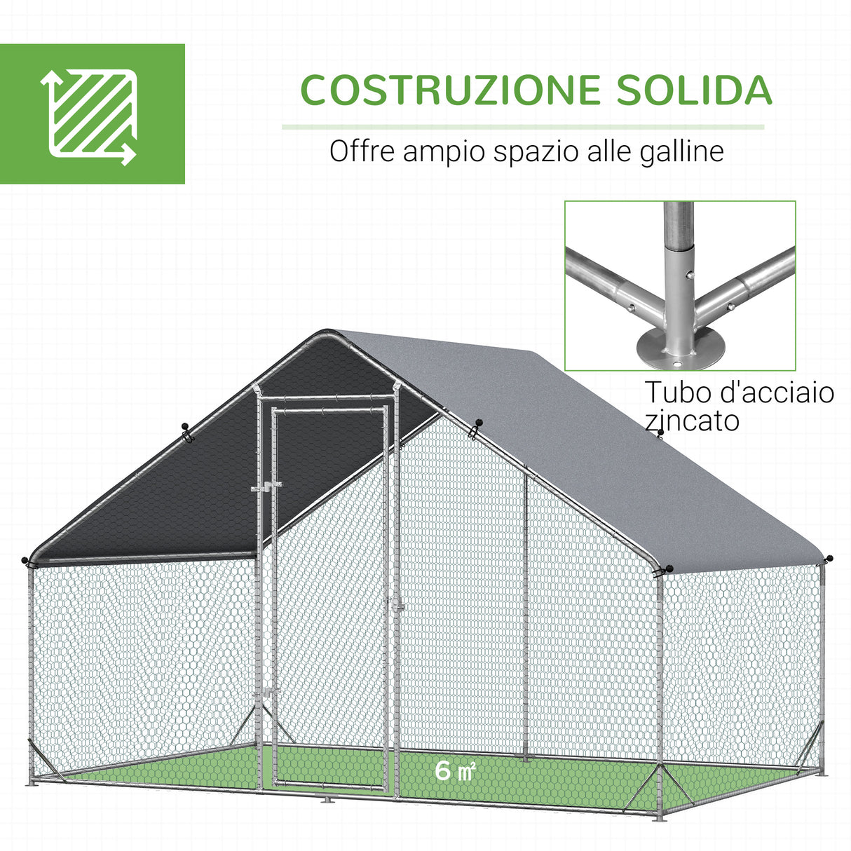 immagine-6-easycomfort-easycomfort-pollaio-da-giardino-con-telaio-zincato-copertura-impermeabile-e-rete-esagonale-3x2x2m-argento