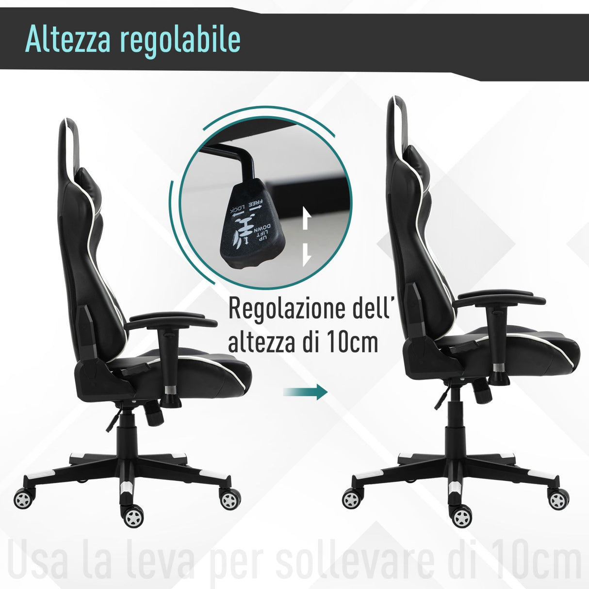 immagine-6-easycomfort-easycomfort-poltrona-da-gaming-con-altezza-schienale-regolabile-sedia-ufficio-con-poggiatesta-e-cuscino-lombare-nera-e-bianca-ean-8055776913728