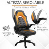 immagine-6-easycomfort-easycomfort-poltrona-da-gaming-o-da-ufficio-in-similpelle-gialla-braccioli-pieghevoli-schienale-e-altezza-regolabile-117-127acm-ean-8054144135649