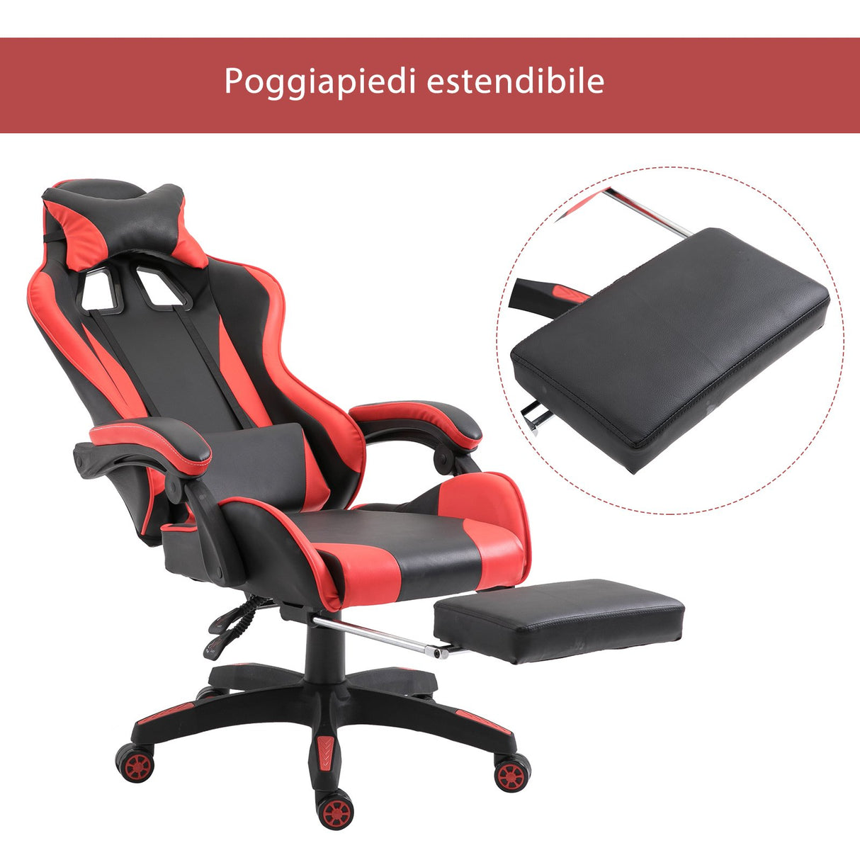 immagine-6-easycomfort-easycomfort-sedia-da-gaming-con-poggiapiedi-estendibile-poltrona-gaming-ergonomica-reclinabile-ecopelle-6660127-134cm-rosso-ean-8055776914237