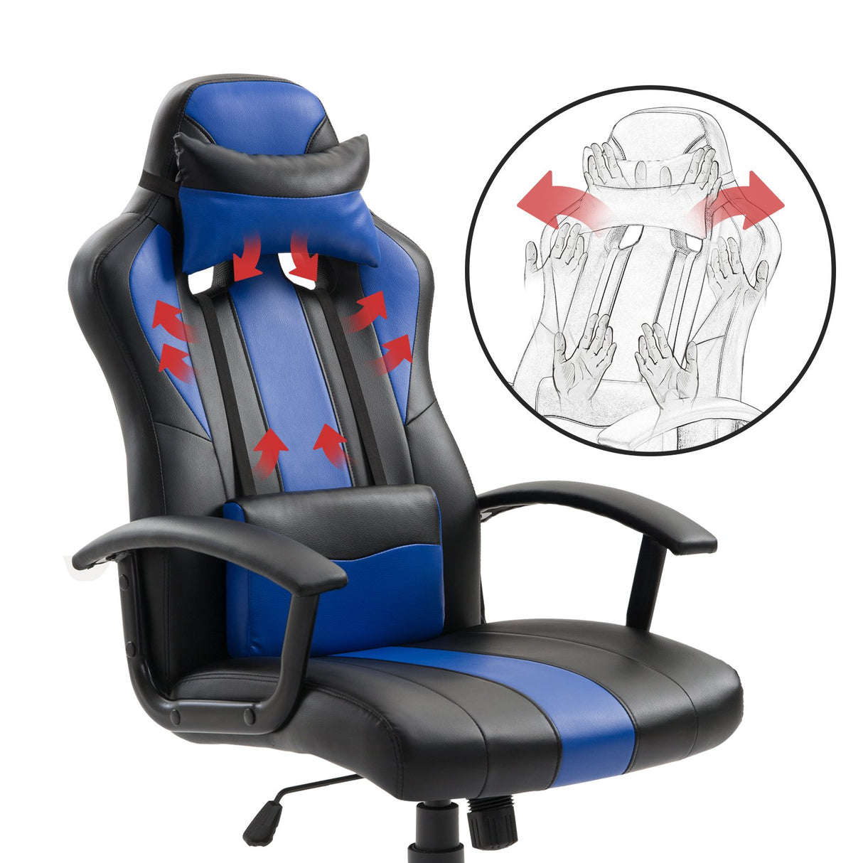 immagine-6-easycomfort-easycomfort-sedia-da-gaming-ergonomica-altezza-regolabile-con-cuscino-nero-e-blu-ean-8054144134857