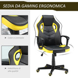 immagine-6-easycomfort-easycomfort-sedia-gaming-ergonomica-poltrona-da-ufficio-girevole-con-rotelle-in-similpelle-nera-e-gialla-altezza-regolabile