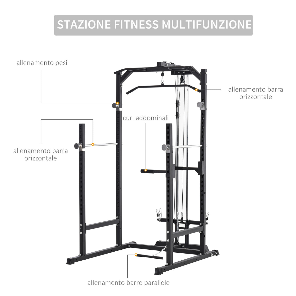 immagine-6-easycomfort-easycomfort-stazione-fitness-multifunzione-power-tower-per-palestra-in-casa-e-ufficio-155x118x220cm-nero