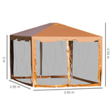 immagine-6-easycomfort-easycomfort-tenda-gazebo-da-giardino-pieghevole-con-zanzariera-in-metallo-e-pe-395x295cm-marrone-ean-8054144136578