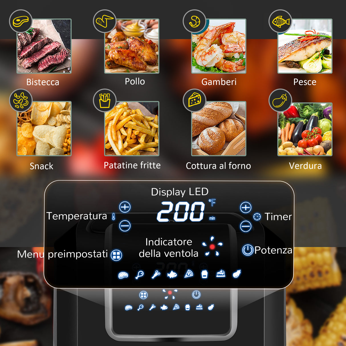 immagine-7-easycomfort-easycomfort-friggitrice-ad-aria-8-in-1-da-6-5-litri-1700w-con-12-programmi-accessori-e-schermo-led-nera