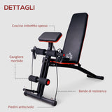 immagine-7-easycomfort-easycomfort-panca-multifunzione-regolabile-per-addominali-panca-pesi-palestra-per-allenamento-braccia-e-gambe-54x160x106cm-nero-e-rosso-ean-8054144130125