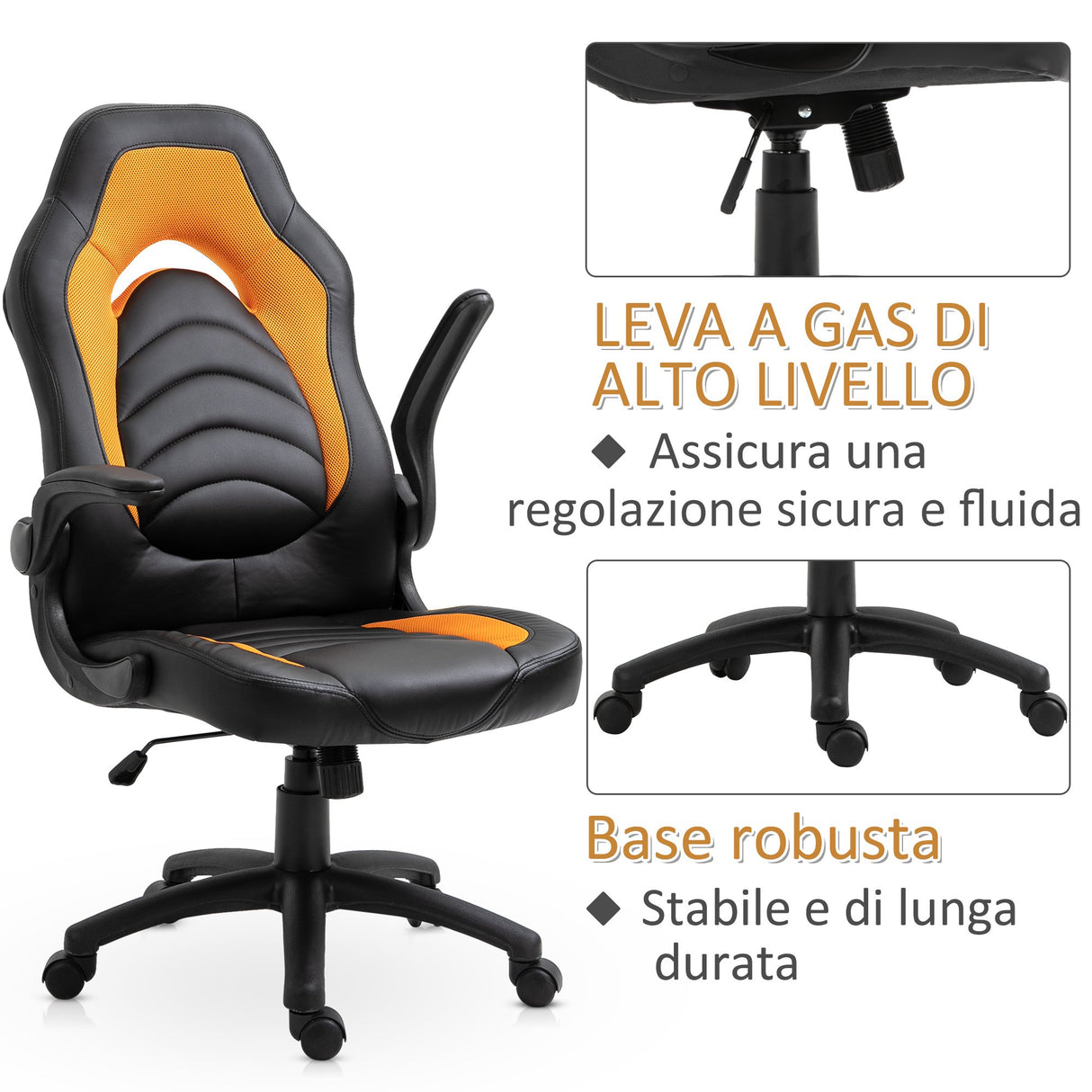 immagine-7-easycomfort-easycomfort-poltrona-da-gaming-o-da-ufficio-in-similpelle-gialla-braccioli-pieghevoli-schienale-e-altezza-regolabile-117-127acm-ean-8054144135649