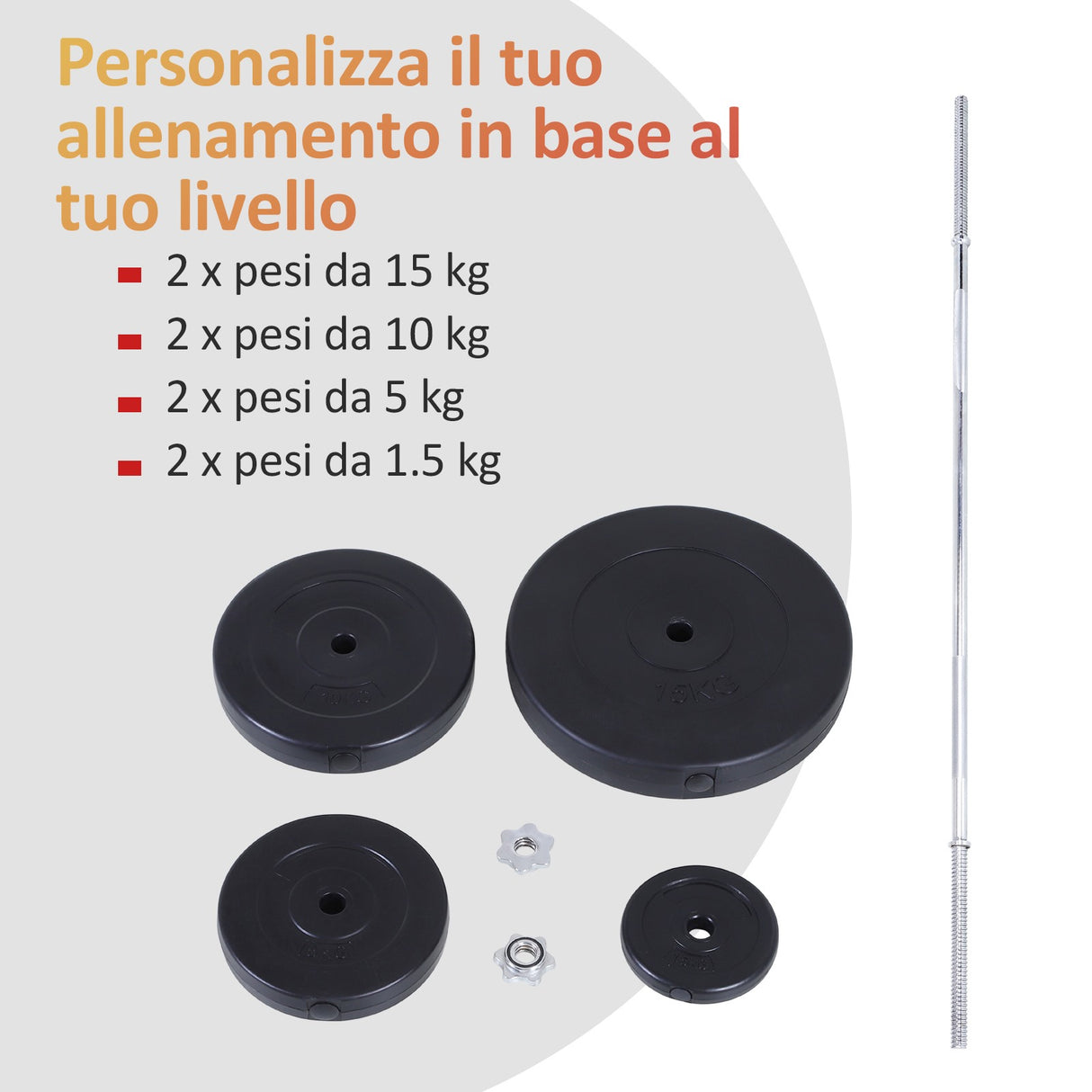 immagine-7-easycomfort-easycomfort-set-bilanciere-e-dischi-70kg-8-dischi-pesi-rivestiti-in-pvc-e-barra-in-ferro-170x40-5x40-5cm-nero